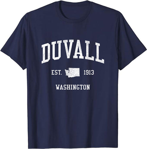 Duvall Washington WA T-Shirt Vintage Athletic Sports Design Tee