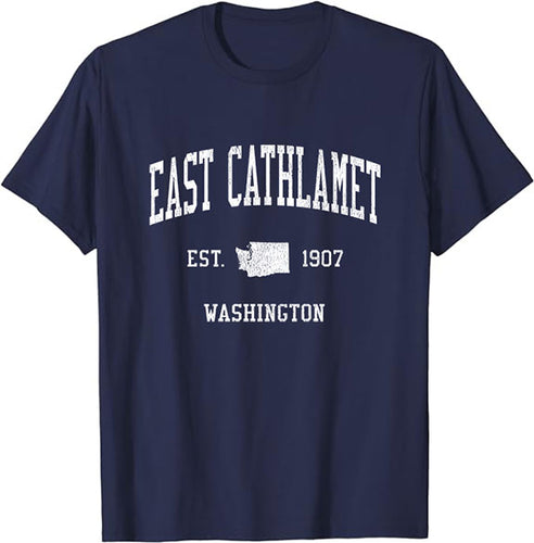 East Cathlamet Washington WA T-Shirt Vintage Athletic Sports Design Tee