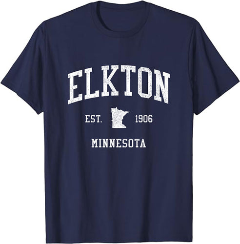 Elkton Minnesota MN T-Shirt Vintage Athletic Sports Design Tee