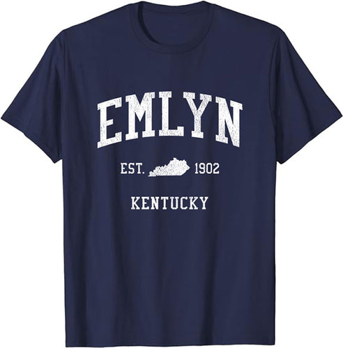 Emlyn Kentucky KY T-Shirt Vintage Athletic Sports Design Tee