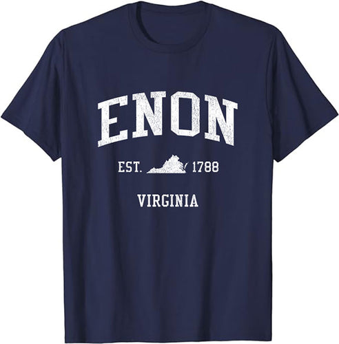 Enon Virginia VA Vintage Athletic Sports Design T-Shirt JS01