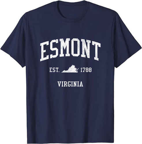 Esmont Virginia VA Vintage Athletic Sports Design T-Shirt JS01