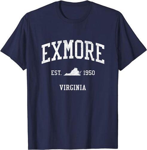 Exmore Virginia VA Vintage Athletic Sports Design T-Shirt JS01