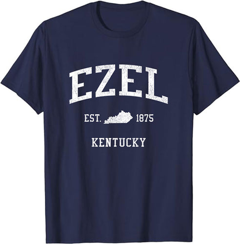 Ezel Kentucky KY T-Shirt Vintage Athletic Sports Design Tee