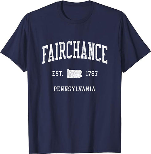 Fairchance Pennsylvania PA T-Shirt Vintage Athletic Sports Design Tee