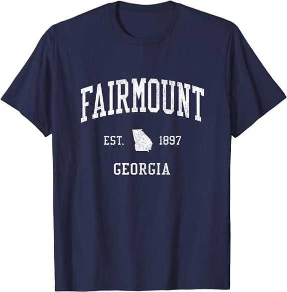 Fairmount Georgia GA T-Shirt Vintage Athletic Sports Design Tee