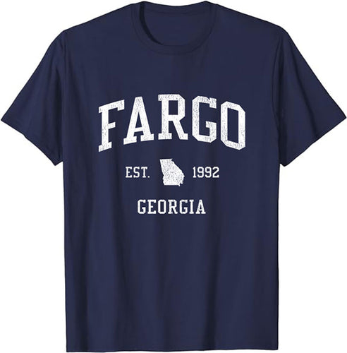 Fargo Georgia GA T-Shirt Vintage Athletic Sports Design Tee