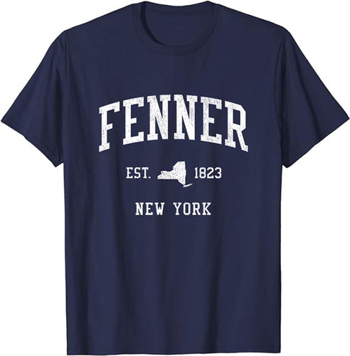 Fenner New York NY T-Shirt Vintage Athletic Sports Design Tee