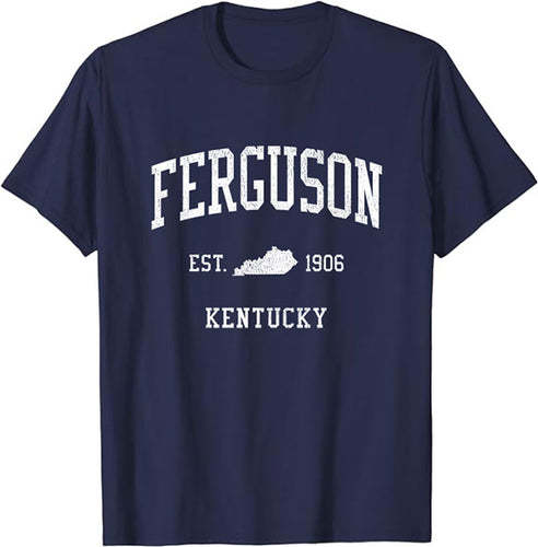 Ferguson Kentucky KY T-Shirt Vintage Athletic Sports Design Tee