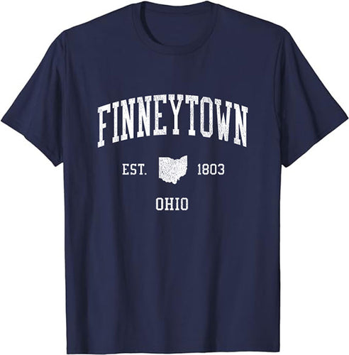 Finneytown Ohio OH T-Shirt Vintage Athletic Sports Design Tee