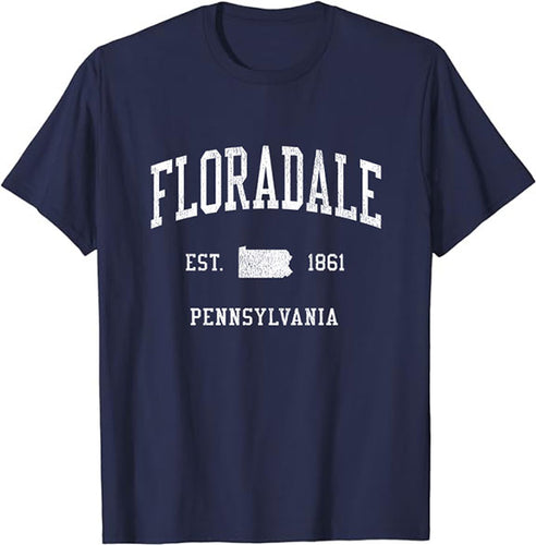 Floradale Pennsylvania PA T-Shirt Vintage Athletic Sports Design Tee