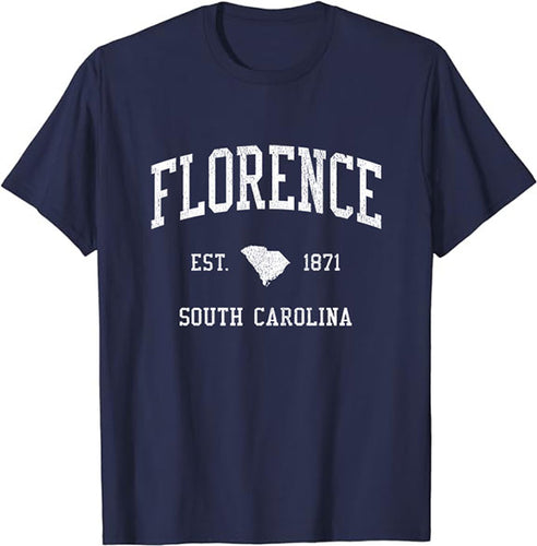 Florence South Carolina SC T-Shirt Vintage Athletic Sports Design Tee