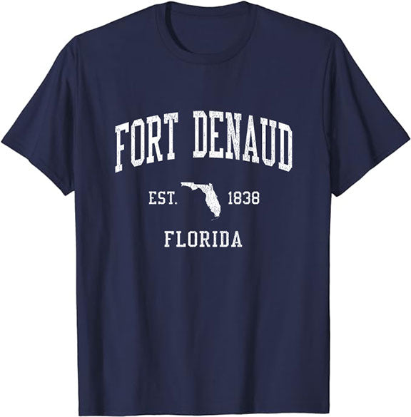 Fort Denaud Florida FL T-Shirt Vintage Athletic Sports Design Tee