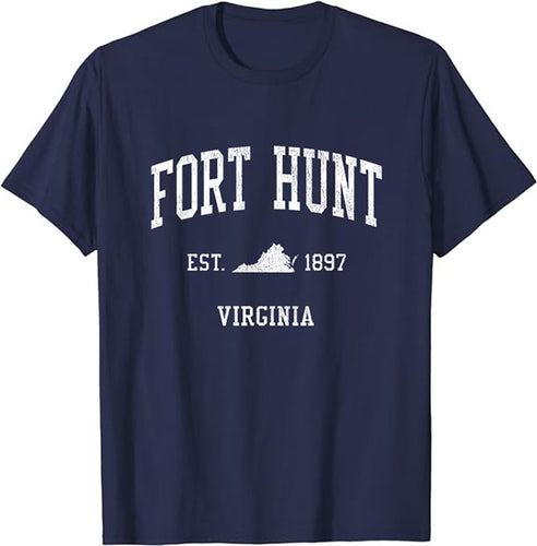 Fort Hunt Virginia VA Vintage Athletic Sports Design T-Shirt JS01