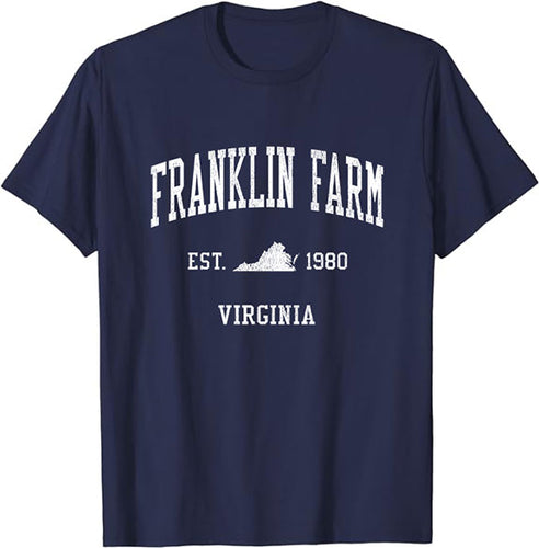 Franklin Farm Virginia VA Vintage Athletic Sports Design T-Shirt JS01