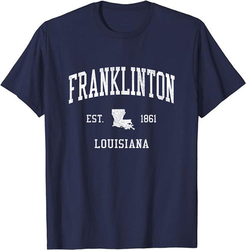 Franklinton Louisiana LA T-Shirt Vintage Athletic Sports Design Tee