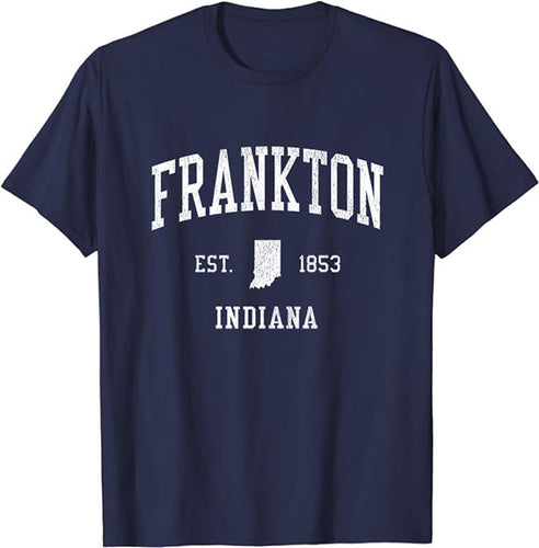 Frankton Indiana IN T-Shirt Vintage Athletic Sports Design Tee