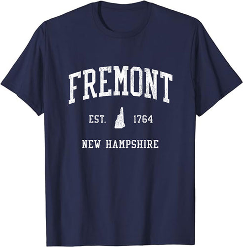 Fremont New Hampshire NH T-Shirt Vintage Athletic Sports Design Tee