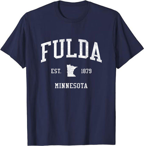 Fulda Minnesota MN T-Shirt Vintage Athletic Sports Design Tee