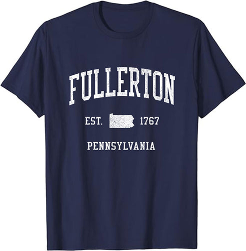 Fullerton Pennsylvania PA T-Shirt Vintage Athletic Sports Design Tee