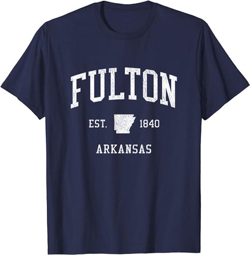 Fulton Arkansas AR T-Shirt Vintage Athletic Sports Design Tee