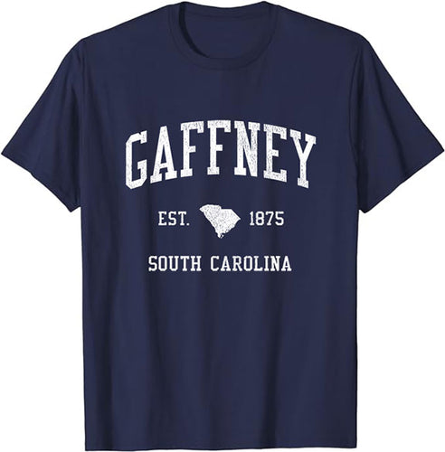 Gaffney South Carolina SC T-Shirt Vintage Athletic Sports Design Tee