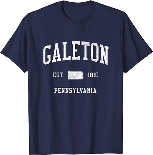 Galeton Pennsylvania PA T-Shirt Vintage Athletic Sports Design Tee