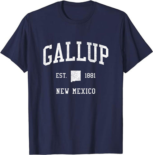 Gallup New Mexico NM T-Shirt Vintage Athletic Sports Design Tee