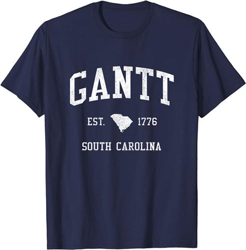 Gantt South Carolina SC T-Shirt Vintage Athletic Sports Design Tee