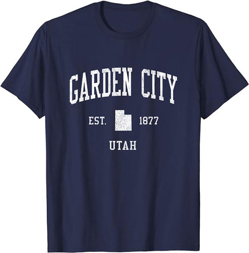 Garden City Utah UT T-Shirt Vintage Athletic Sports Design Tee