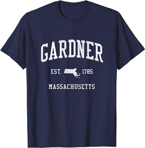 Gardner Massachusetts MA T-Shirt Vintage Athletic Sports Design Tee