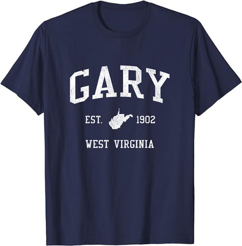 Gary West Virginia WV Vintage Athletic Sports Design T-Shirt JS01