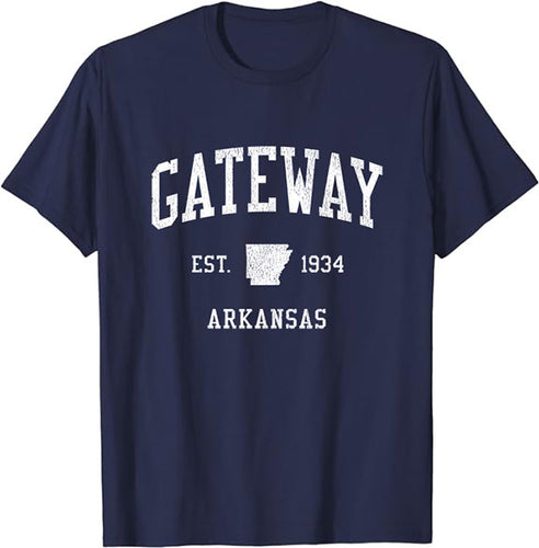 Gateway Arkansas AR T-Shirt Vintage Athletic Sports Design Tee