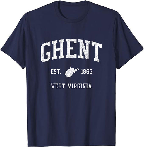 Ghent West Virginia WV Vintage Athletic Sports Design T-Shirt JS01