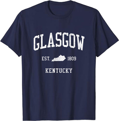 Glasgow Kentucky KY T-Shirt Vintage Athletic Sports Design Tee