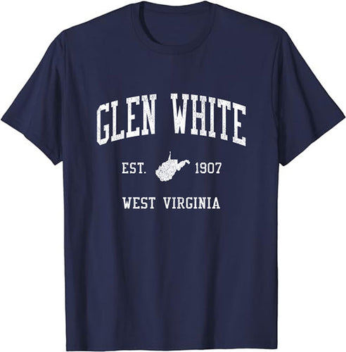 Glen White West Virginia WV Vintage Athletic Sports Design T-Shirt JS01