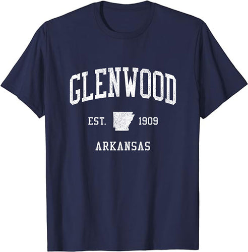 Glenwood Arkansas AR T-Shirt Vintage Athletic Sports Design Tee