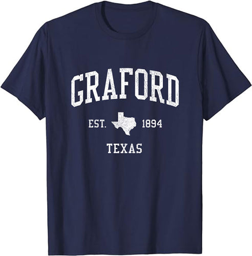 Graford Texas TX T-Shirt Vintage Athletic Sports Design Tee