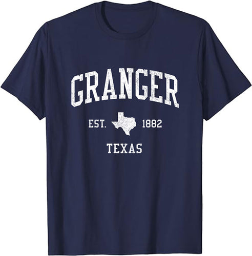 Granger Texas TX T-Shirt Vintage Athletic Sports Design Tee