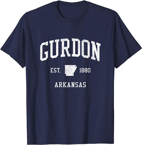 Gurdon Arkansas AR T-Shirt Vintage Athletic Sports Design Tee