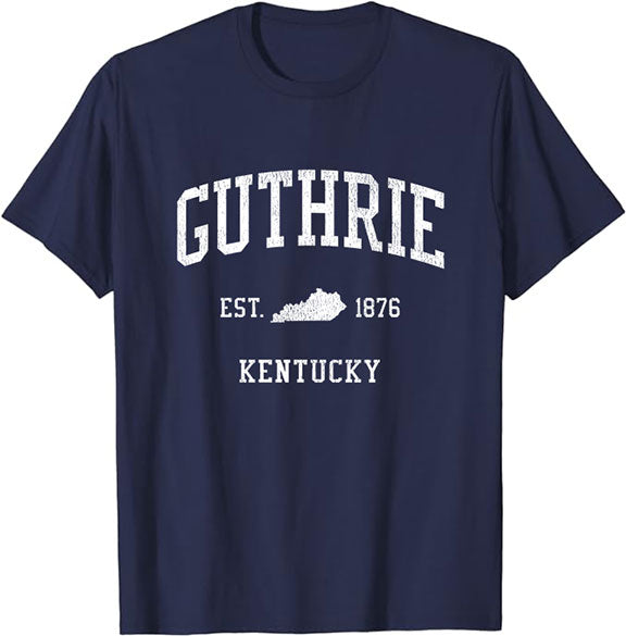 Guthrie Kentucky KY T-Shirt Vintage Athletic Sports Design Tee