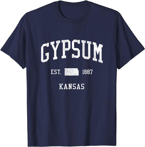 Gypsum Kansas KS T-Shirt Vintage Athletic Sports Design Tee