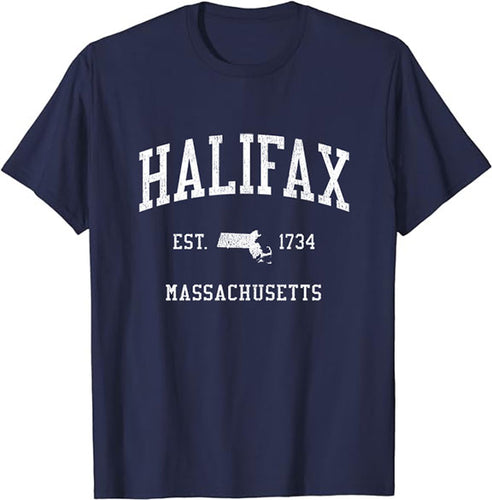 Halifax Massachusetts MA T-Shirt Vintage Athletic Sports Design Tee