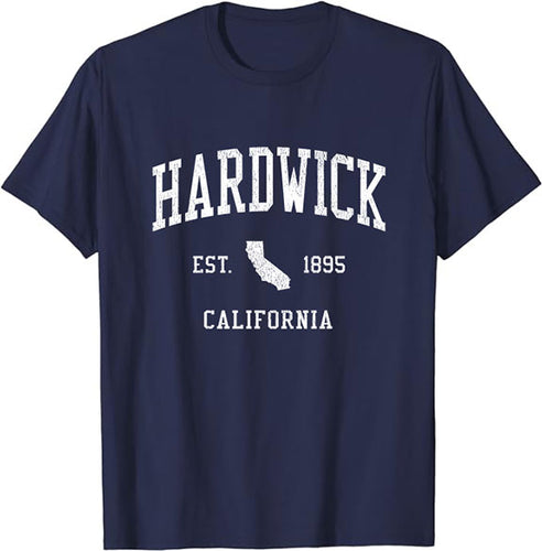 Hardwick California CA T-Shirt Vintage Athletic Sports Design Tee