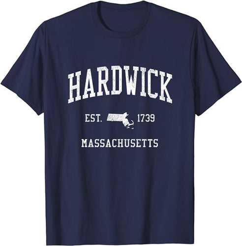 Hardwick Massachusetts MA T-Shirt Vintage Athletic Sports Design Tee