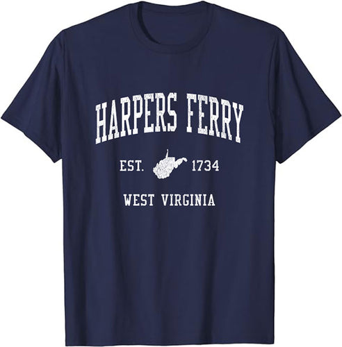 Harpers Ferry West Virginia WV Vintage Athletic Sports Design T-Shirt JS01