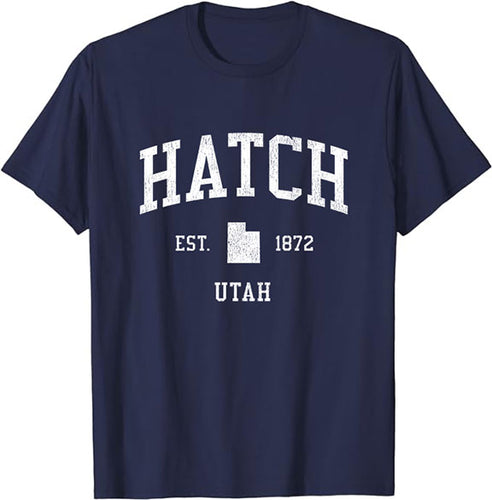 Hatch Utah UT T-Shirt Vintage Athletic Sports Design Tee