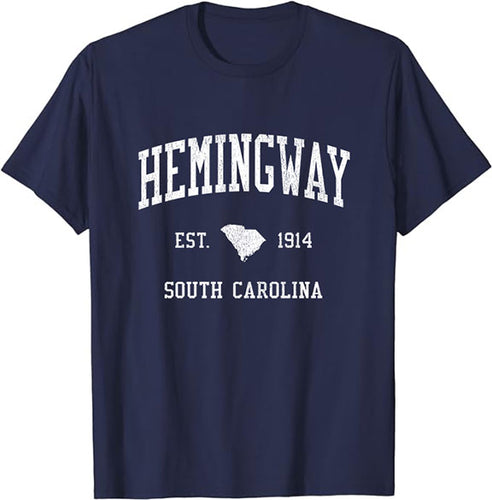 Hemingway South Carolina SC T-Shirt Vintage Athletic Sports Design Tee
