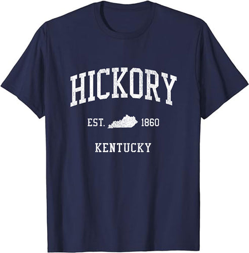 Hickory Kentucky KY T-Shirt Vintage Athletic Sports Design Tee