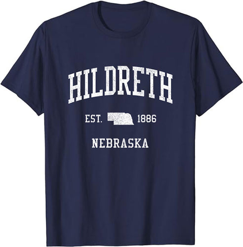 Hildreth Nebraska NE T-Shirt Vintage Athletic Sports Design Tee